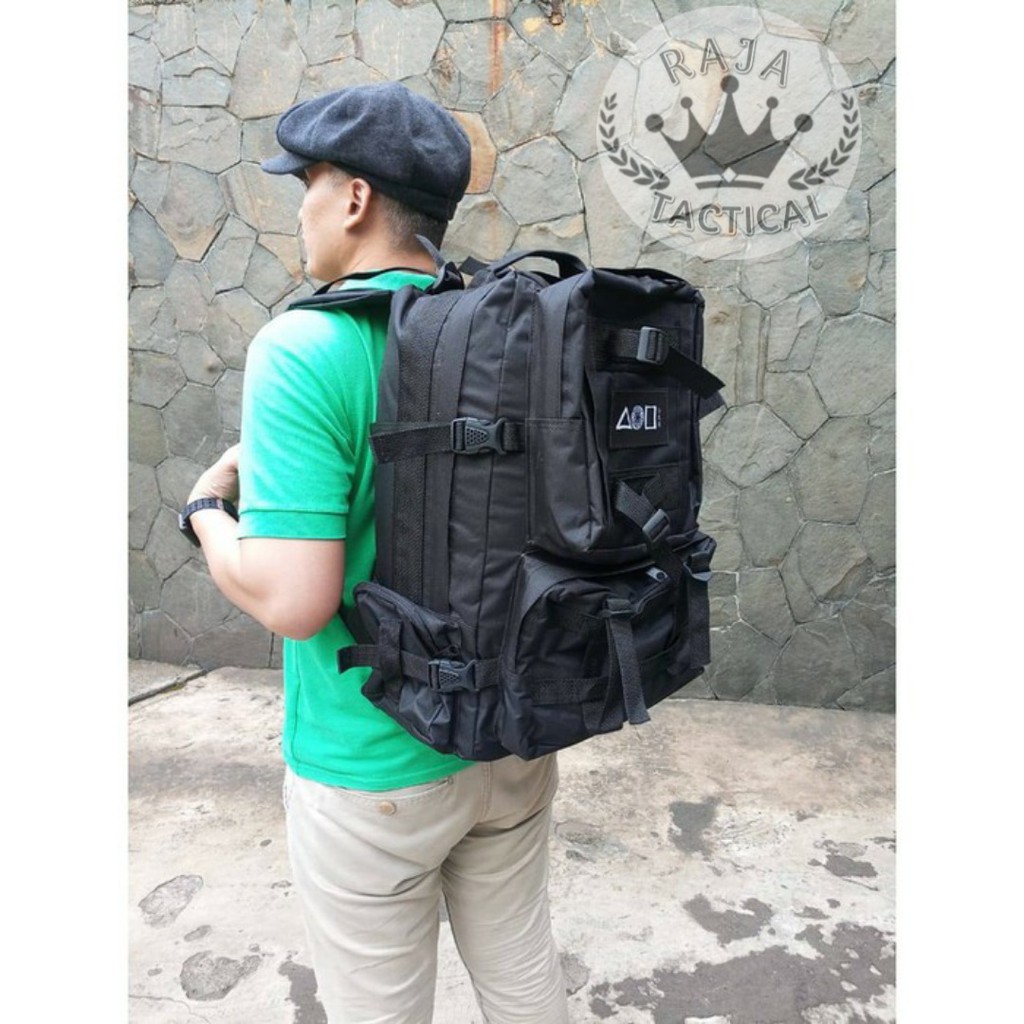 Tas Punggung Hitam BRIMOB Ransel Warna Hitam TNI POLRI ARMY