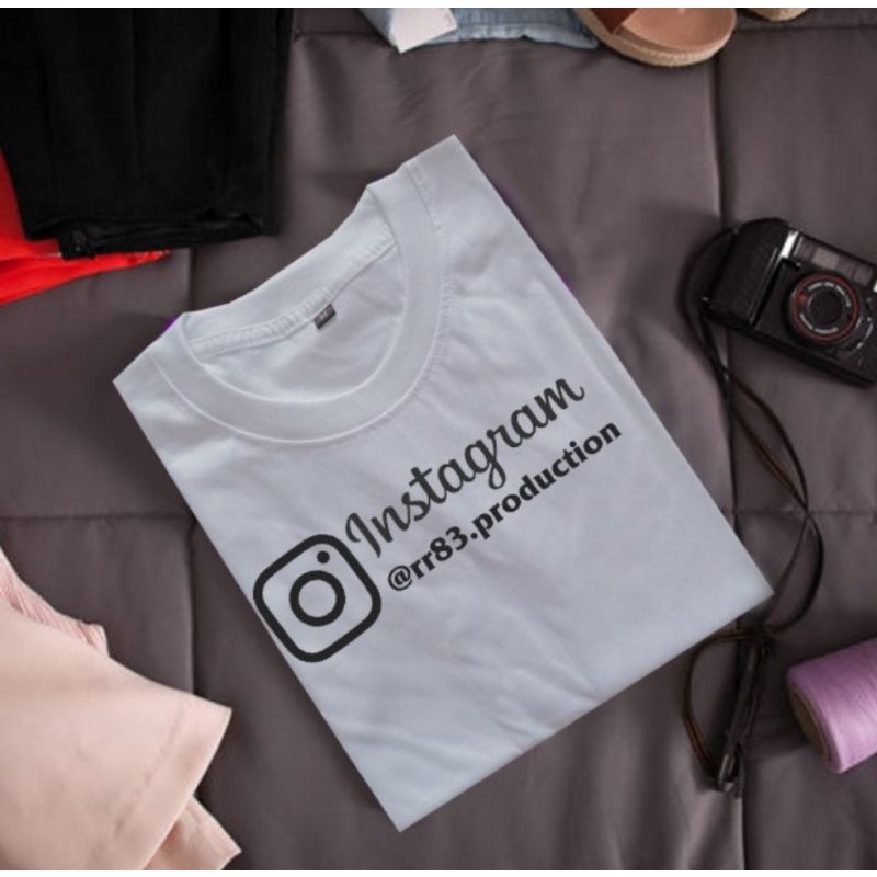 kaos nama instagram costum bebas nama kalian
