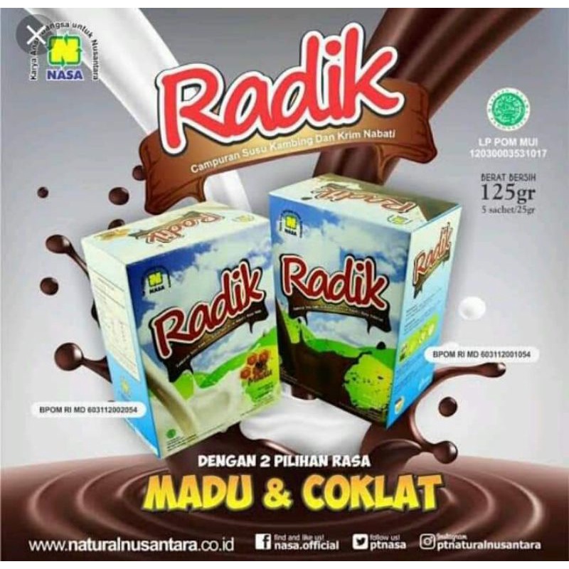 

Susu Radik Nasa Rasa madu dan coklat