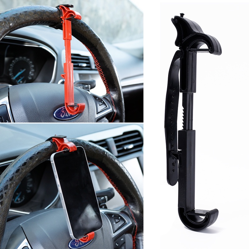 Stand Holder Handphone / GPS Universal Multifungsi Portable Untuk Setir Mobil / Sepeda