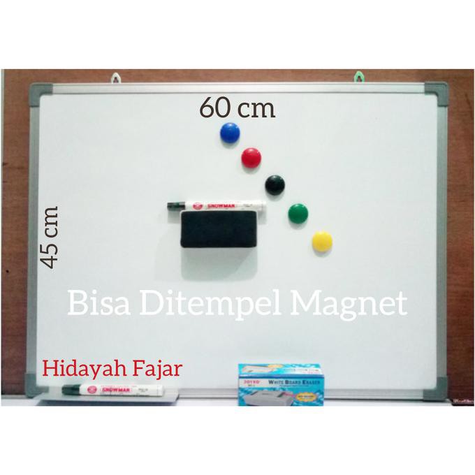 

papan tulis + spidol + penghapus white board + magnet warna AP194