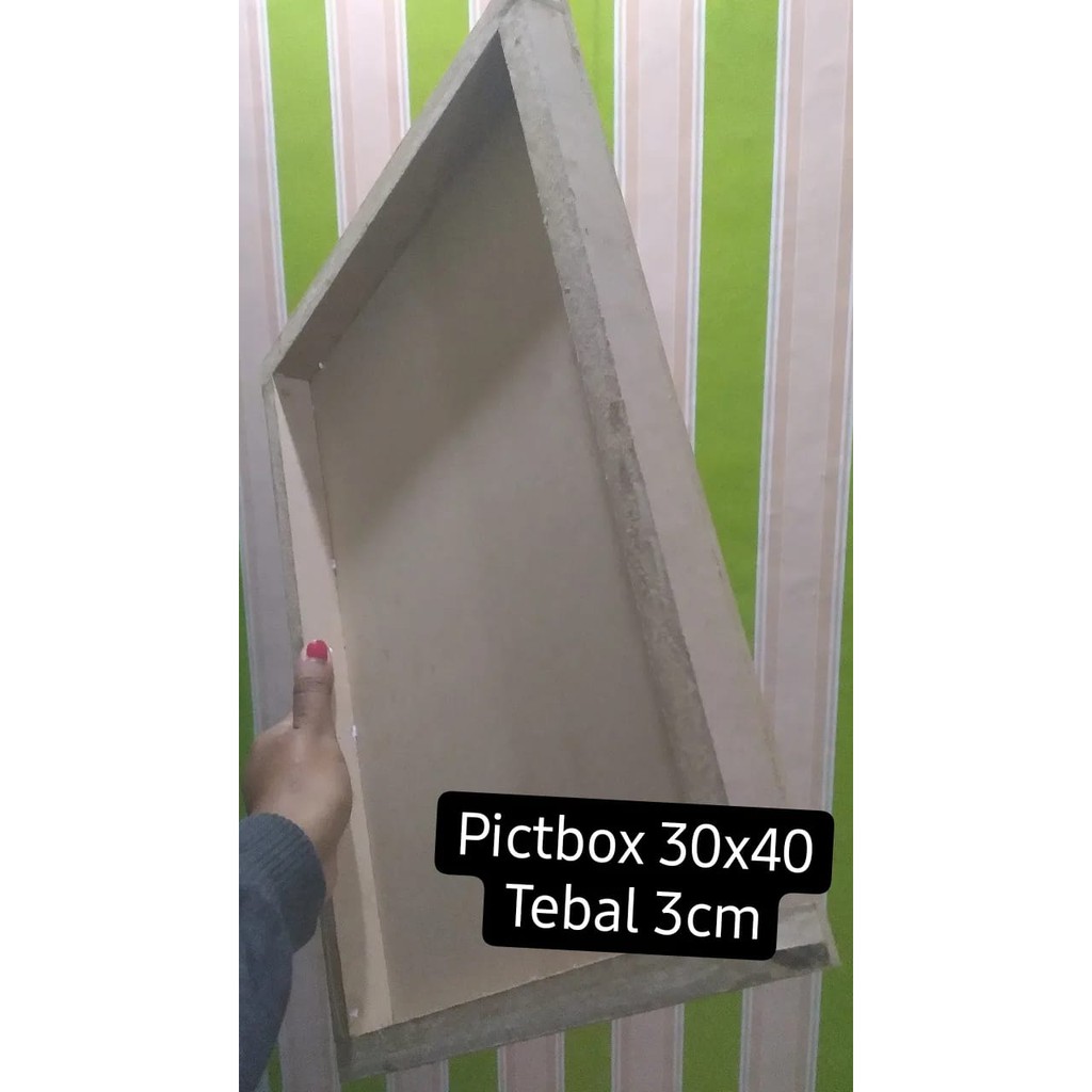 pictbox FRAMELESS termurah ukuran 30x40 tebal 3cm