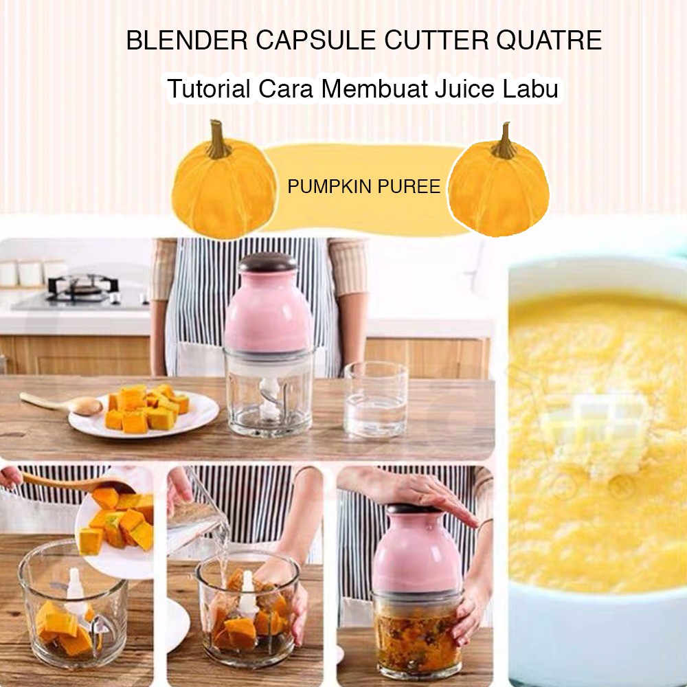 Blender Kapsul Cutter Quatre Portable / Chopper untuk daging sayur buah Juicer Fruit Meat Veggie Food Processor
