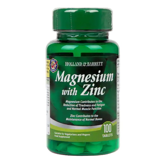 Holland & Barrett Magnesium with Zinc 100 Tablets