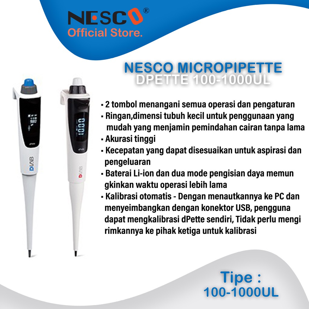 Nesco Micropipette dpette All Varian (Dlab), Electronic multifunction
