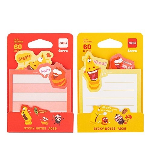 

Deli | Sticky Note Sticky UP Larva | 60 lembar | EA039
