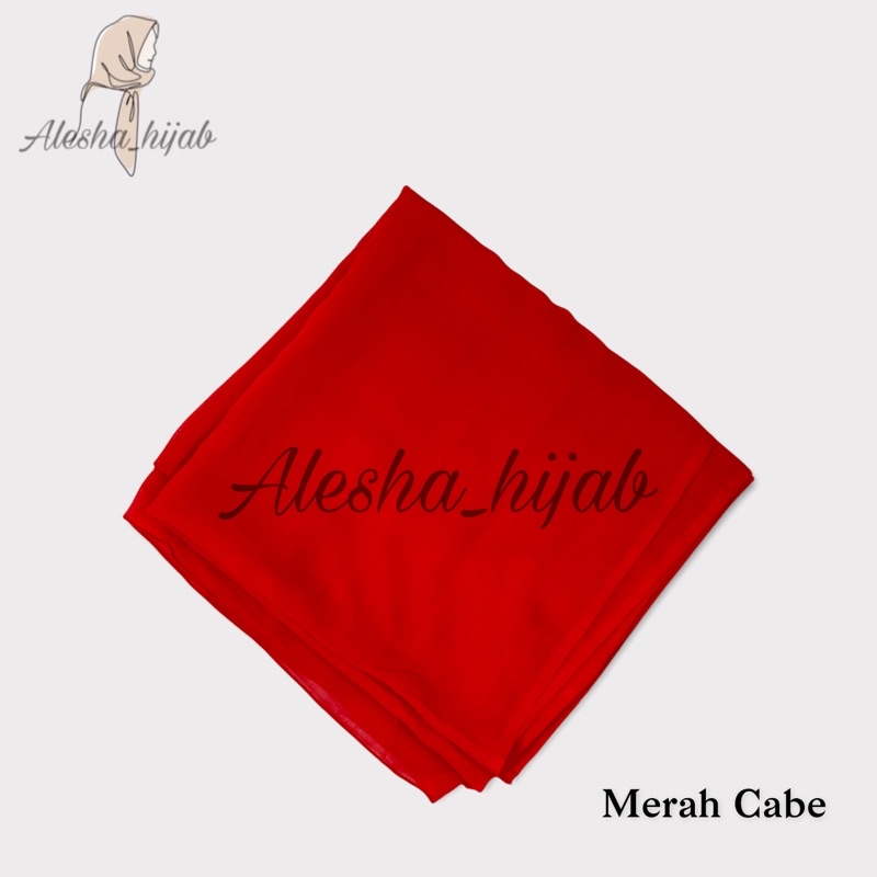 Segi Empat Paris | Jilbab Paris | Hijab Paris | Kerudung Paris Polos Premium-Merah Cabe