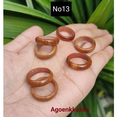 Cincin polos coklat ukuran 13 kokka kaokah