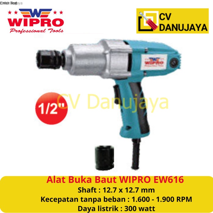Alat Buka Baut Impact Wrench Listrik WIPRO EW616