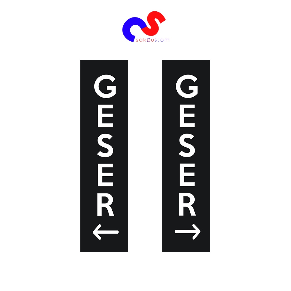 

GESER SLIDE Papan Tanda Sign Label Board Akrilik Custom Pintu