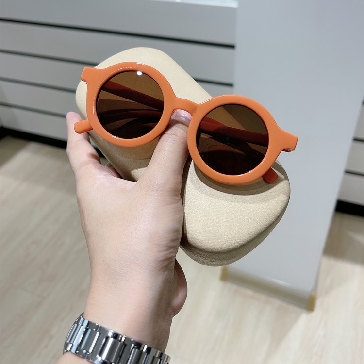 Children's Sunglasses Cute Round Frame Baby Decoration UV Protection Glasses