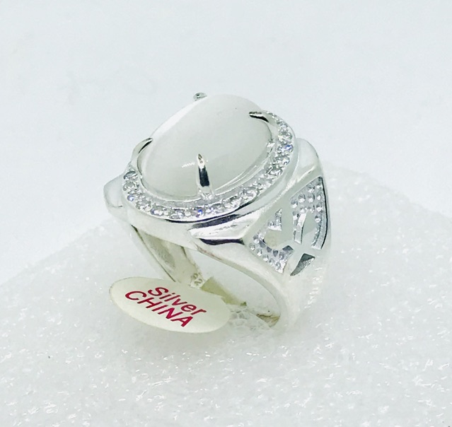 Cincin pria //cincin batu mata kucing //cincin silver cina //cincin akik //cincin cowok /cincin batu