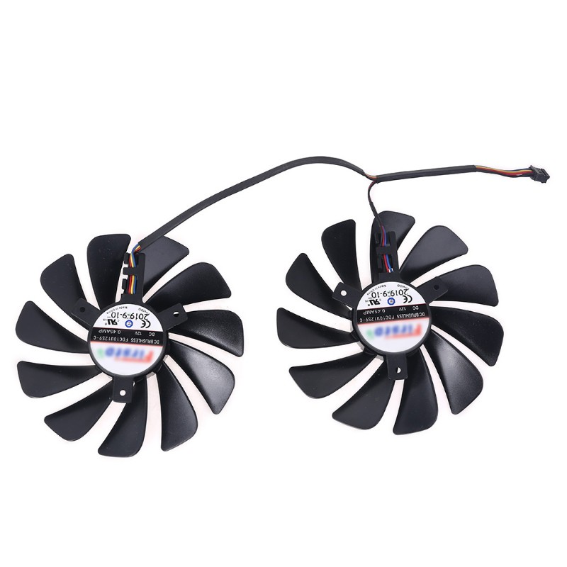 Cre 2pcs / Set Komponen 95mm Fdc10U12S9-C Gpu Fan Untuk Kartu Grafis Xfx Rx 5600 5700 Xt Raw Ii