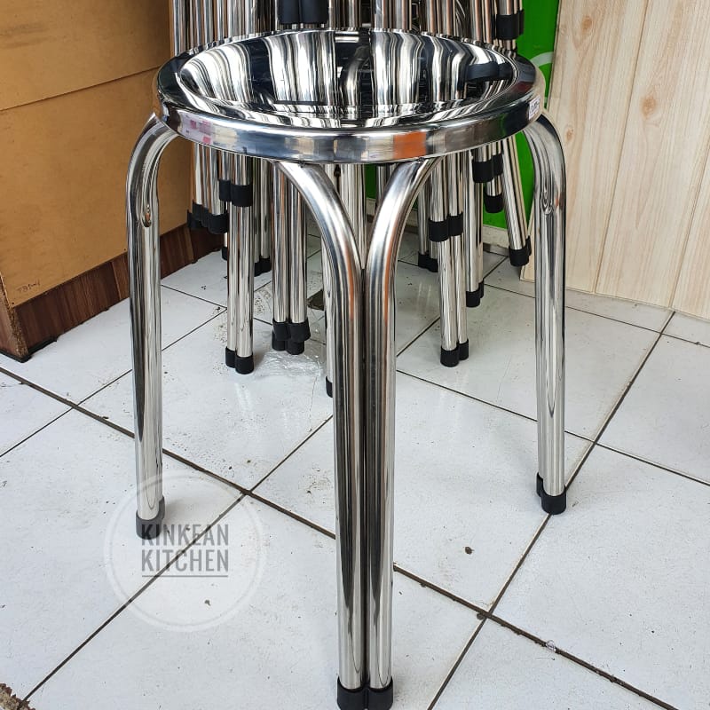 Kursi Baso Bulat Stainless Steel Tebal - Subron