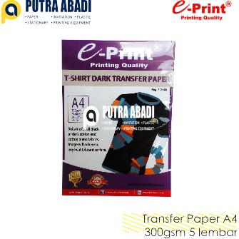 

T-Shirt Dark Transfer Paper E-Print (Isi 5 lembar)