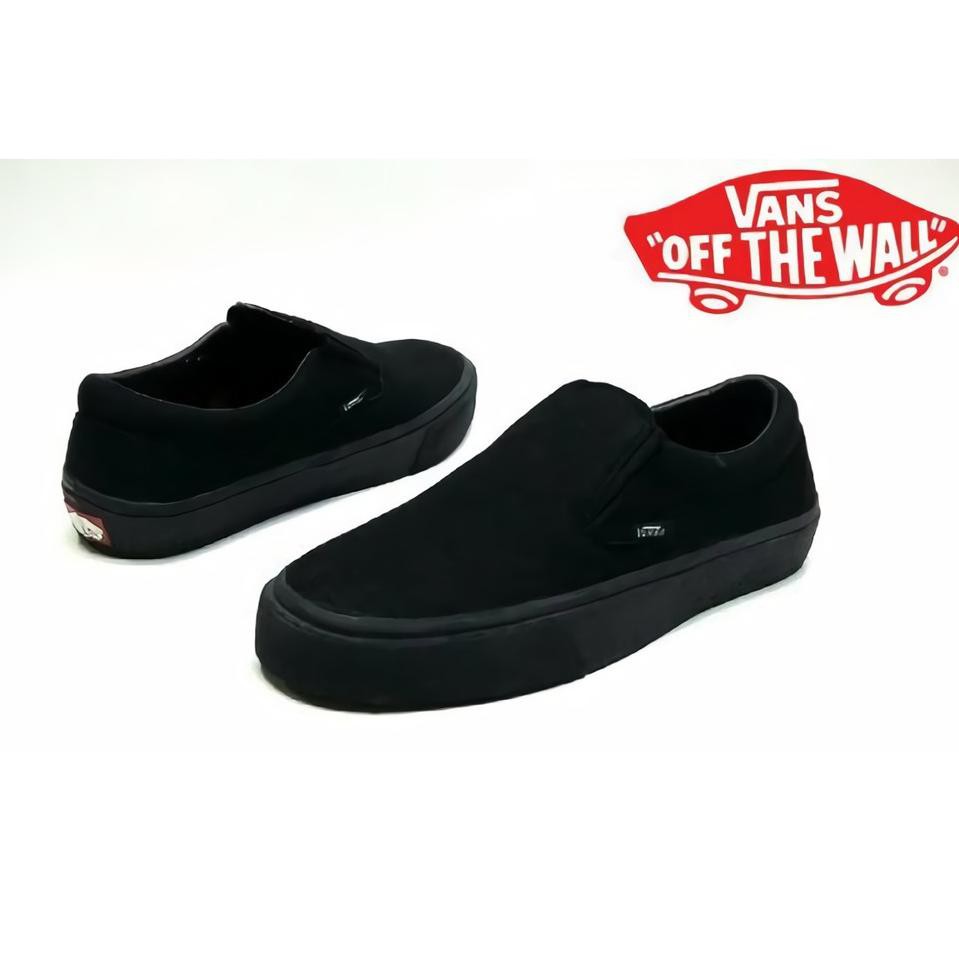 SEPATU VANS SLIP ON FULL HITAM CASUAL/SEPATU PRIA WANITA/SLIP ON PRIA WANITA/SEPATU VANS ORIGINAL La