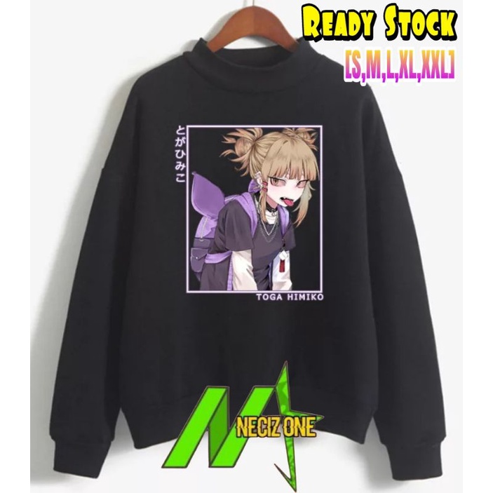 BASIC SWEATER OR CREW NECK ANIME JEPANG MY HERO ACADEMIA MHA HIMIKO TOGA CHARACTER~READY SIZE S-XXL