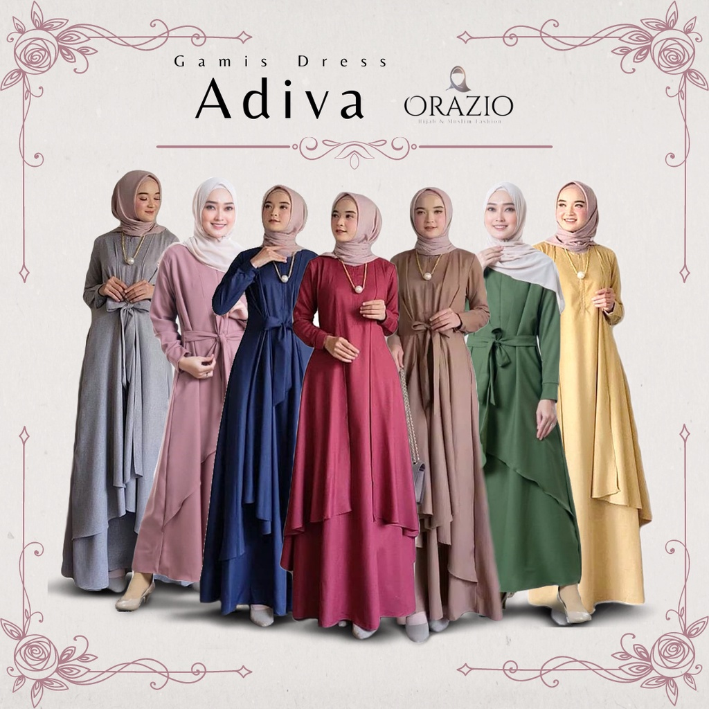 Gamis Syari Gamis  Adiva Dress Jumbo 2021