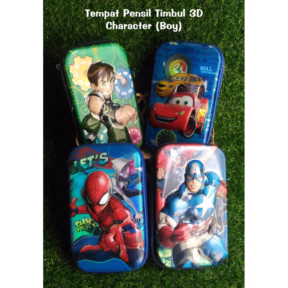 

Kotak Pensil Hardcase Timbul 3D / Pencil Organizer - Karakter Boy