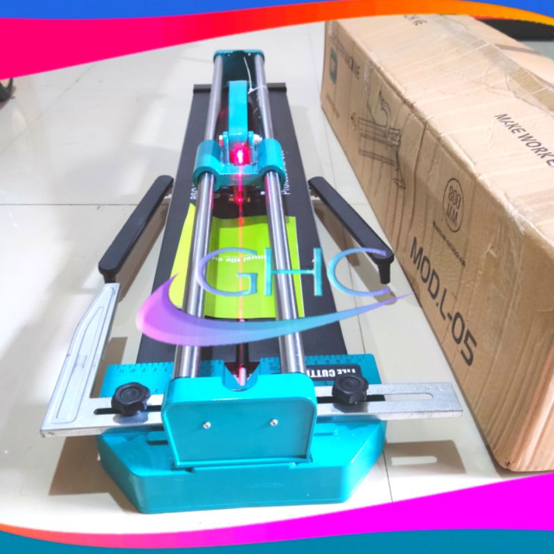 Alat Potong Keramik Granit Manual 80cm Laser Tile Cutter Laser 80 Cm Heavy Duty Model Dorong Manual