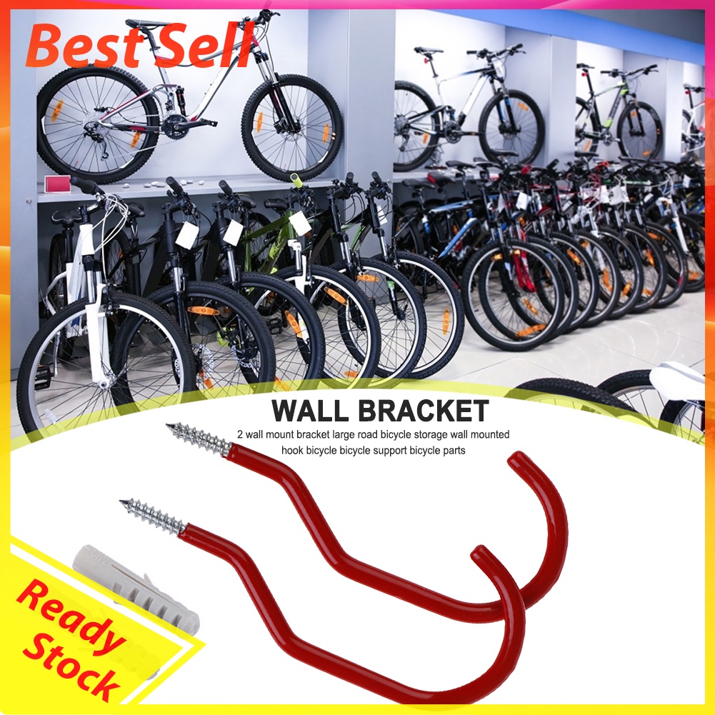 2pcs Bicycle Wall Mounted Rack Storage Bracket MTB Road Bike Hanging Hook