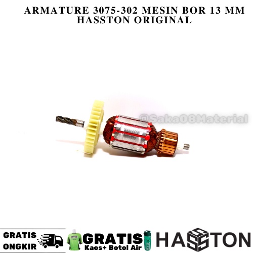 Hasston Armature Mesin Bor 13 mm Tipe 3075-005 Prohex Original Terbaru Angker Bor Listrik 13 mm Angk