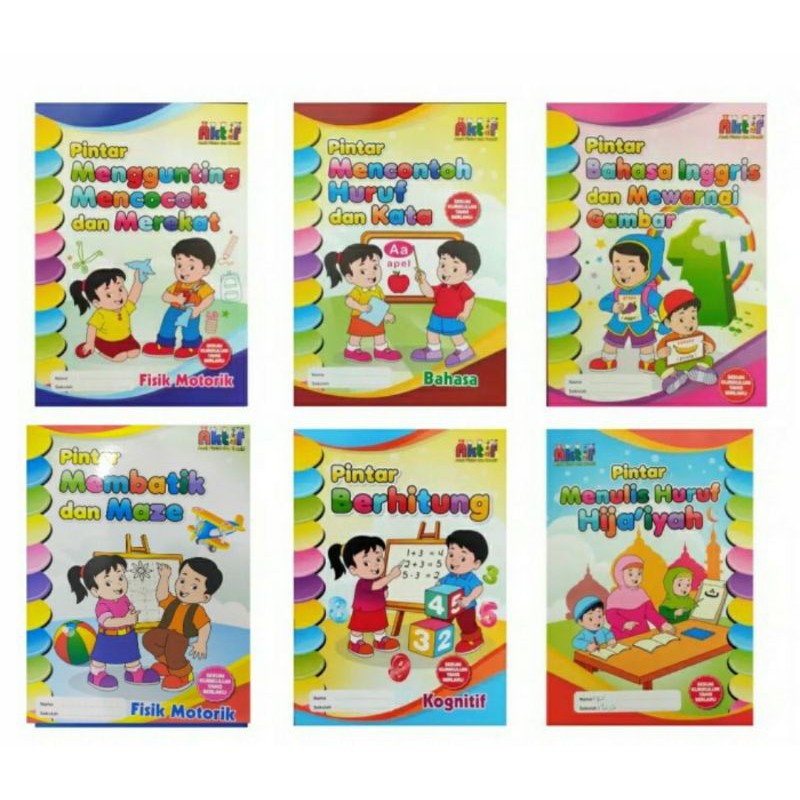Buku Pintar Aktivitas TK B Paket Isi 6 Buku - Lingkar Media