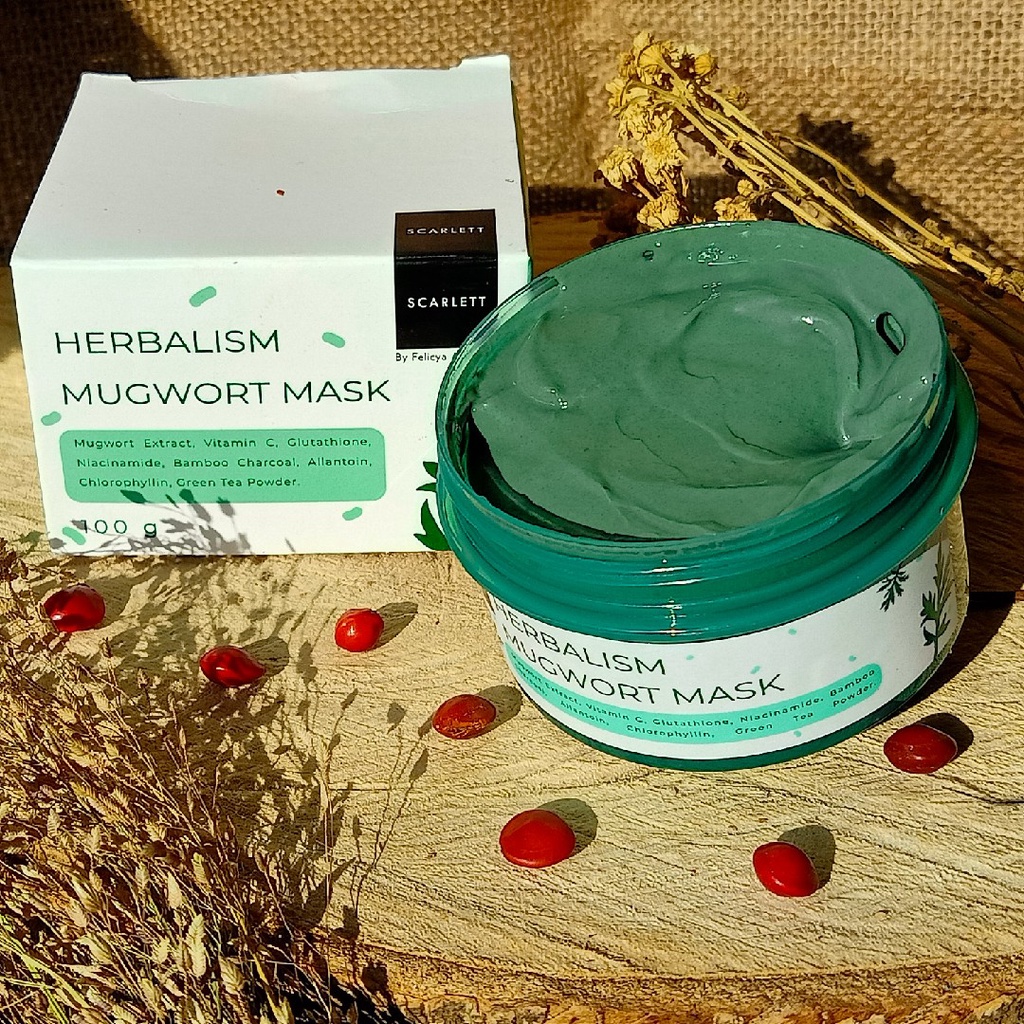 Herbalism Mugwort Mask /  Masker Herbalism Mugwort / Masker scarlet