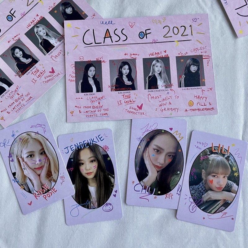 Blackpink class of 2021 - photocard / pc / art print [jisoo jennie rosé lisa]