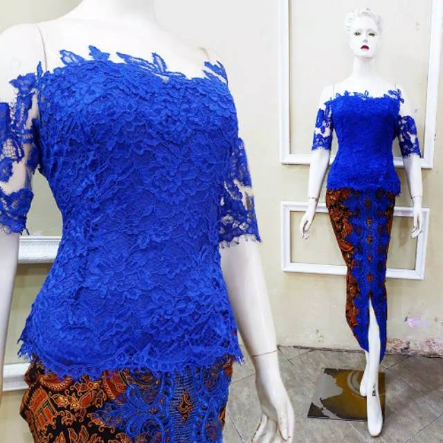 SETELAN KEBAYA SABRINA PENDEK SET ROK SPAN TEMPEL CORNELLY