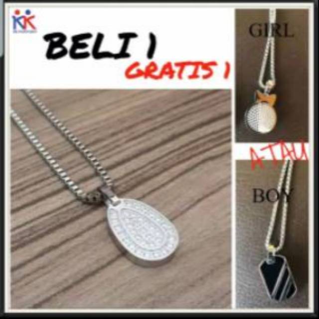 Kalung KK Liforce Oval Full Stone Original Free KK Liforce Children + Member