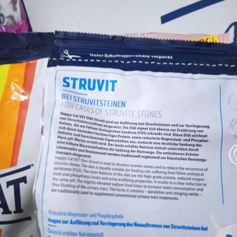 Happy Cat Vet Struvit Urinary Dry Food Makanan Kucing Freshpack 1kg