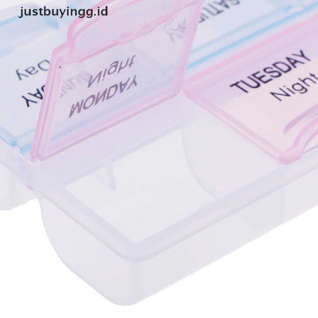 (Justbuyingg.Id) 1pc Kotak Organizer Obat 7 Hari Mingguan