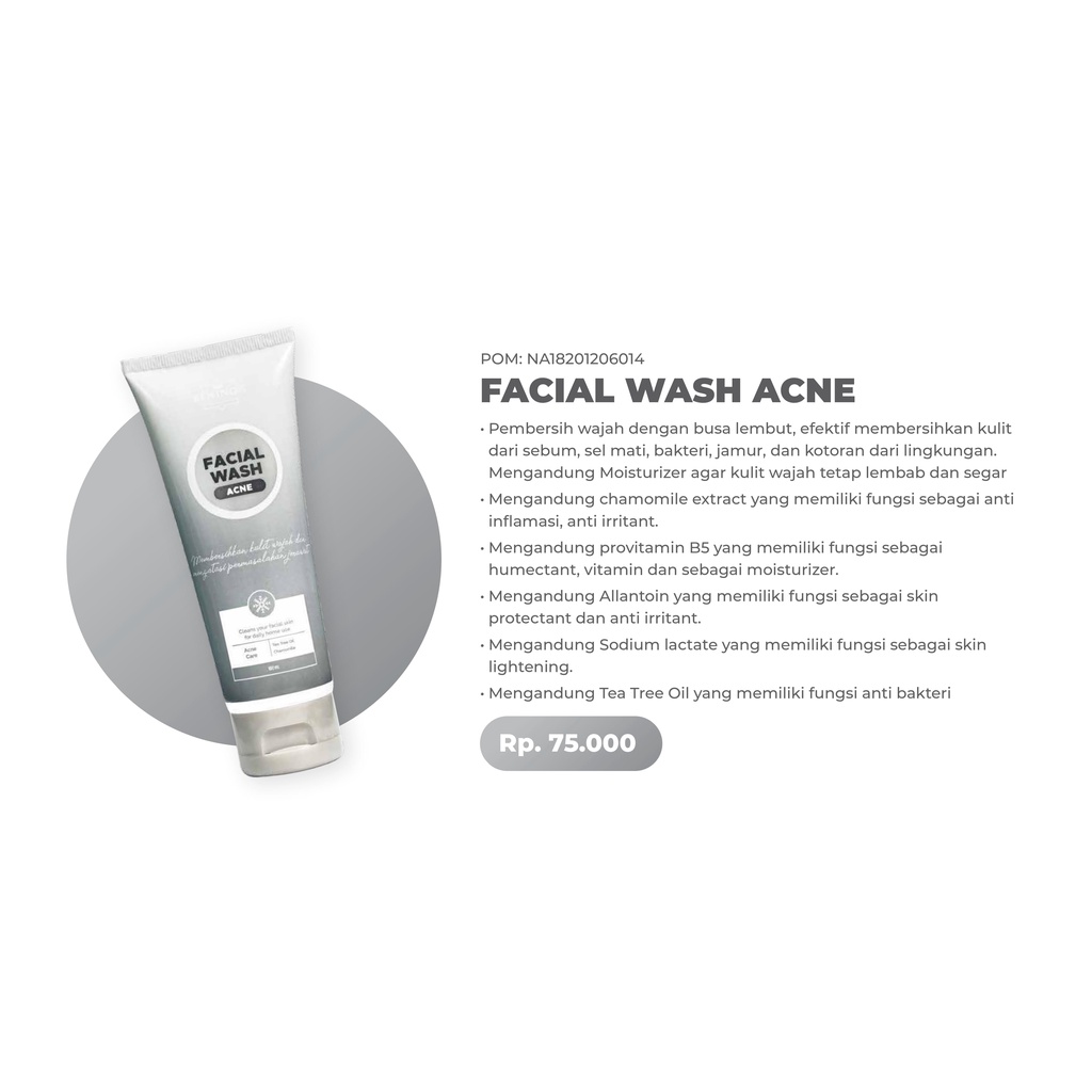 Bening Skincare Dr Oky Pratama Paket Acne Terbaik (Free Gift) Benings Skincare - Benings Clinic Paket Jerawat-Facial Wash acne