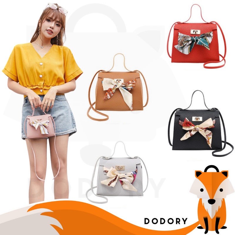 DODORY DDR1387 Sling Bag Cewek Ribbon Tas Selempang Pita Fashion Wanita