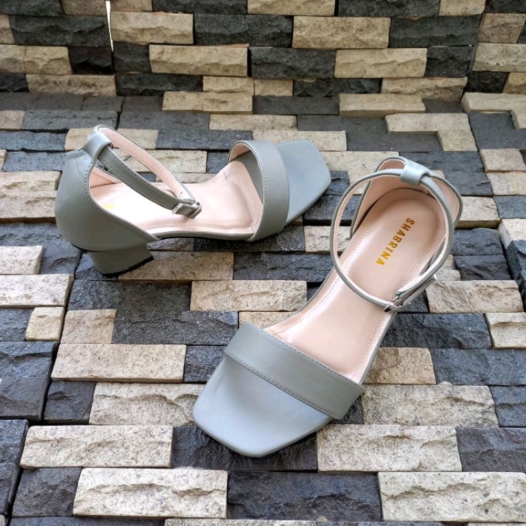 Shabrina Heels Olivia Gray Sepatu Big Size Jumbo 41-45