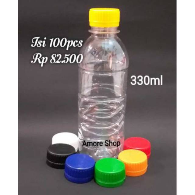 100pcs Botol Plastik Almond Aqua Amdk 300ml 330ml Jus Yogurt Susu Puding Jamu Thaitea Smoothies Pet Shopee Indonesia