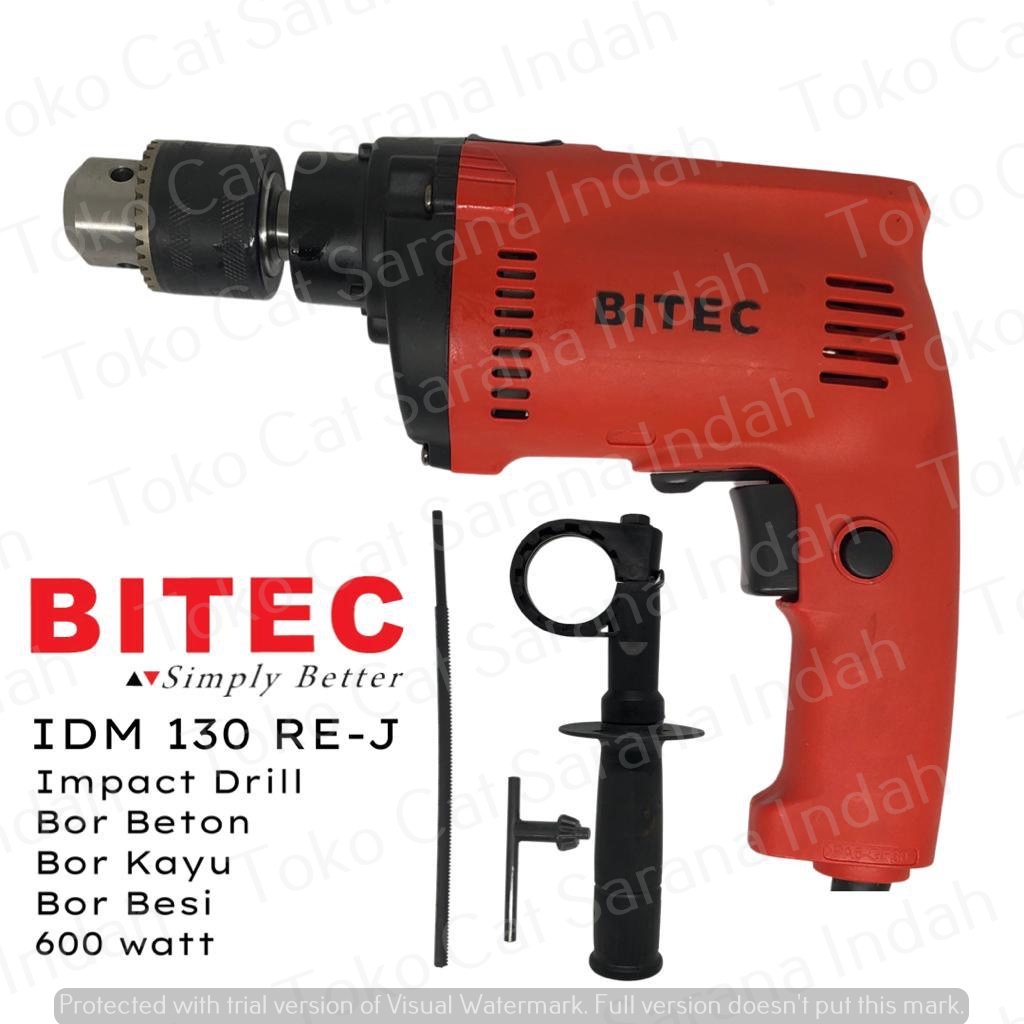 BITEC Mesin bor beton tembok IDM 130RE-J 13mm BITEC IDM 130 RE-J Impact drill 13 IDM130R BOR TEMBOK 