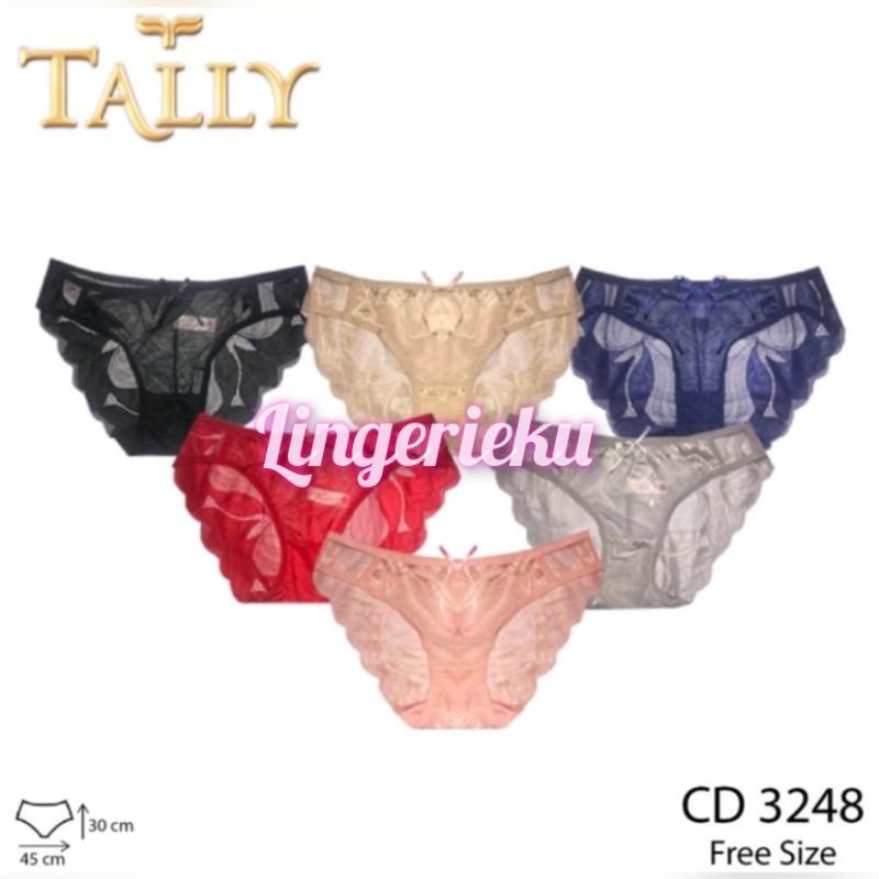 Tally 3248 CD Celana Dalam Wanita Bahan Brokat Fit L - XL
