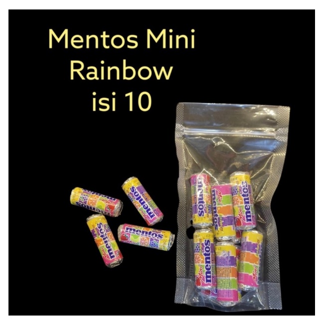 Mentos Mini Rainbow Roll - Permen Mentos Pouch Mini