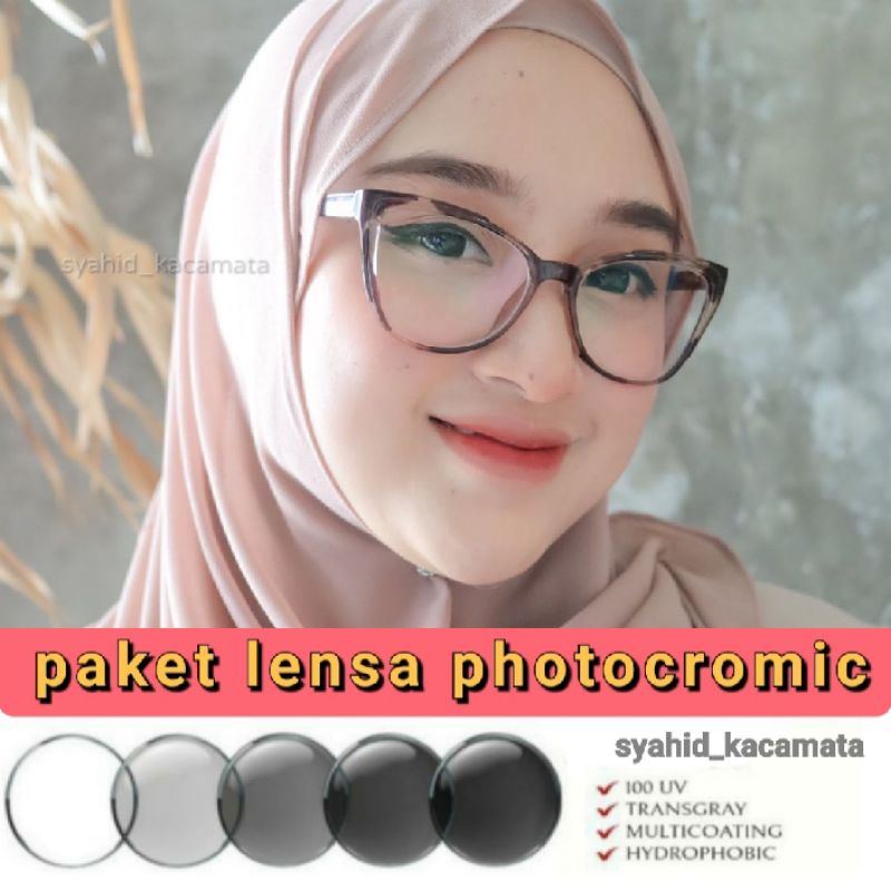 kacamata  PHOTOCROMIC minus antiradiasi (paket frame+lensa) 7006 kacamata