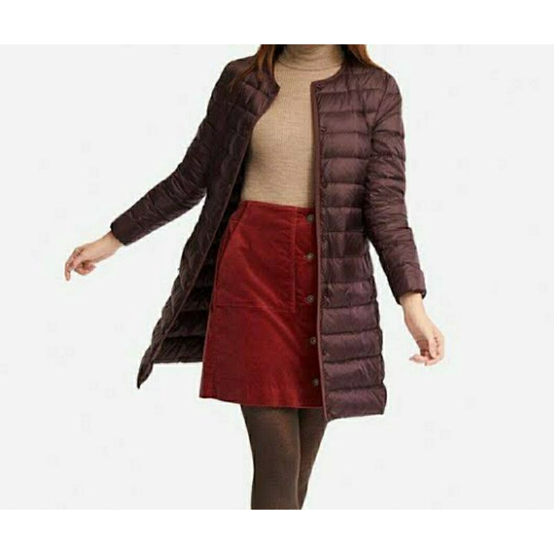 Jaket bulu angsa ultra light parka uniqlo size XL slim womens second