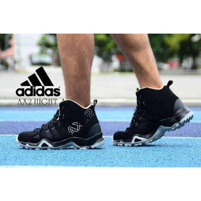 Sepatu Adidas AX2 High Hitam Abu