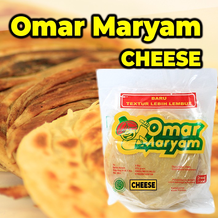 Omar Maryam Cheese Roti Canai Frozen Rasa Keju 1 Bungkus isi 5 pcs