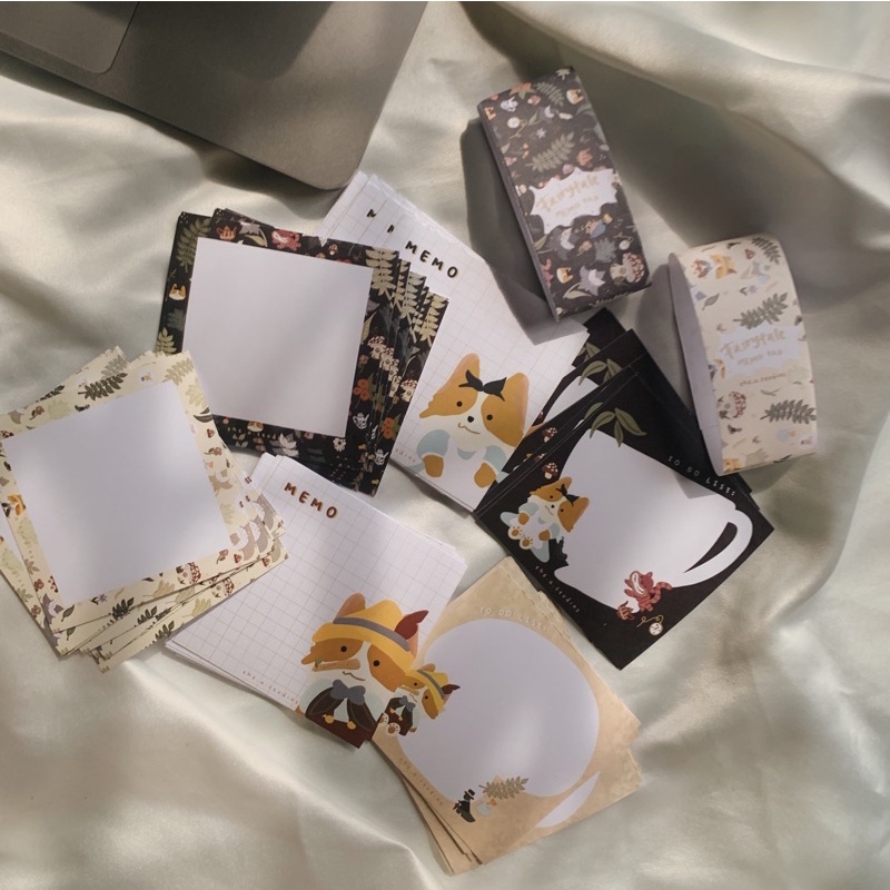 

fairytale / cherry / forest / mc donalds corgi memo pad (kertas memo / notes / planner / post it)