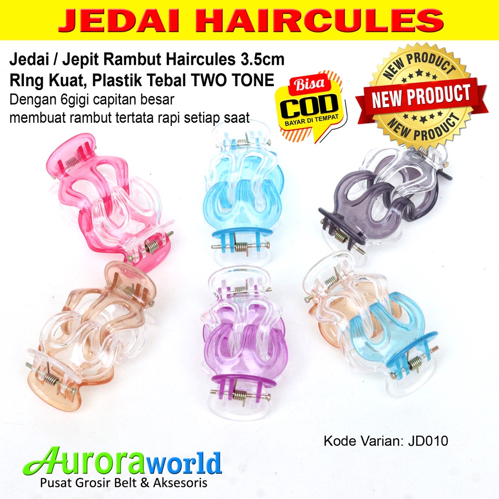 Auroraworld Jedai Haircules Jepit Rambut Haircules Super 3.5cm Bahan Tebal dan Kuat