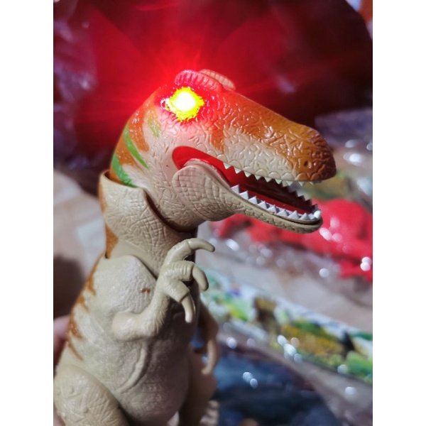robot dino dinosaurs bunyi bo battery suar lampu ts03