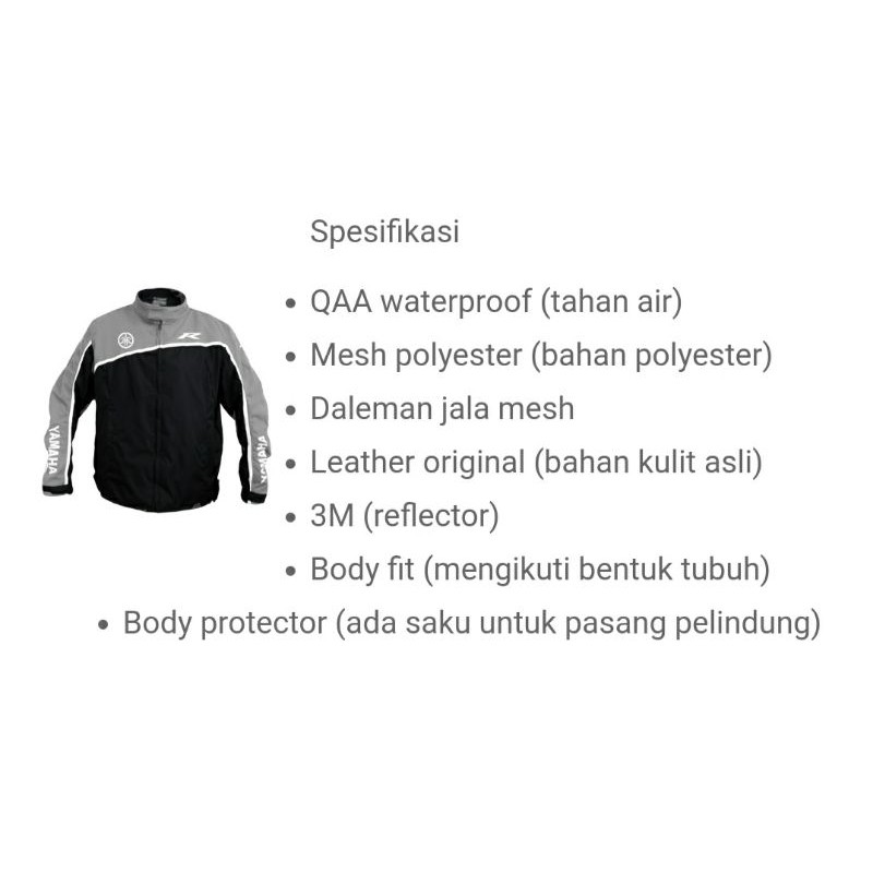 Jaket Yamaha R Concept 01 Jacket Yamaha Apparel Grey Original