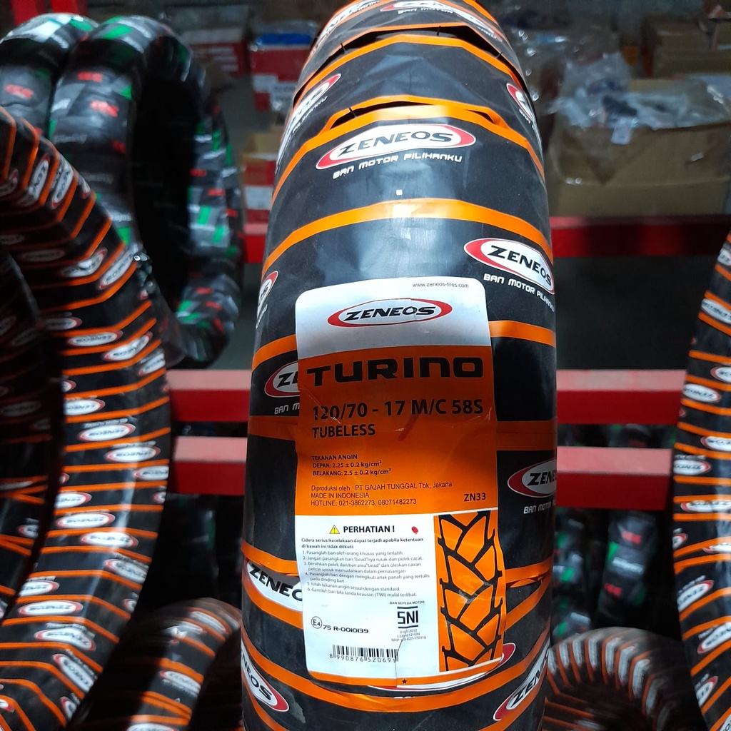 Ban motor sport Zeneos Turino 120 70 17 tubeless