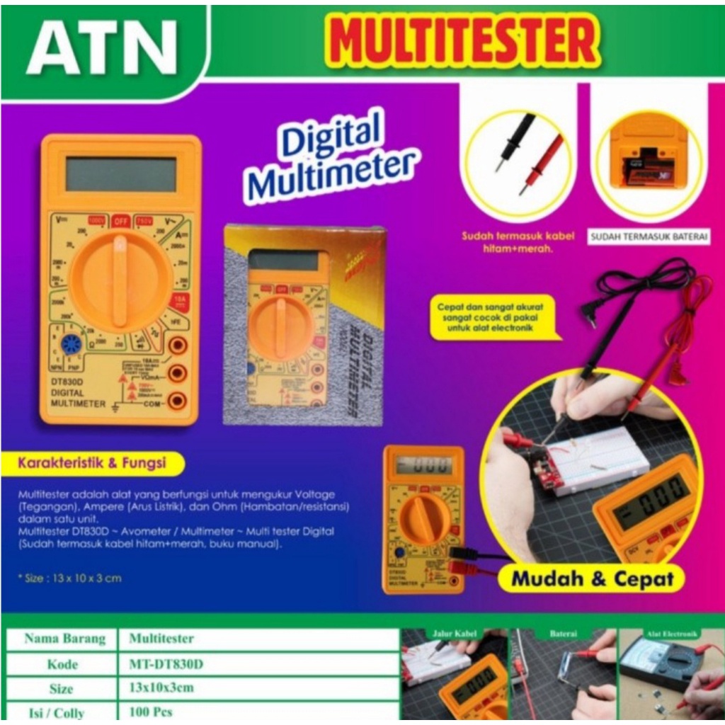 Avo Multi Meter Tester Avometer Multitester Multimeter besar / kecil Analog / Digital-